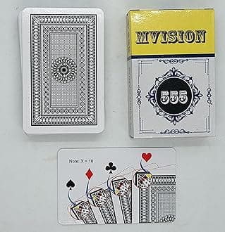 Plastic 555 Mark Deck Playing Card (Black) / Plastic Cheating Magic Playing Card