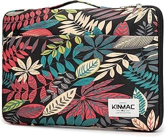 Kinmac 360° Protective Water Resistant Laptop Case Bag Sleeve with Handle for Surface Pro,MacBook Pro 13",MacBook 12",New MacBook Air 13" Retina,iPad pro 12.9",12 inch-13.3 inch Laptop (Black Maple)