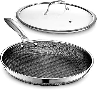 HexClad Hybrid Frying Pan, 11.8 inches (30 cm), Hexclad (Lid Included)