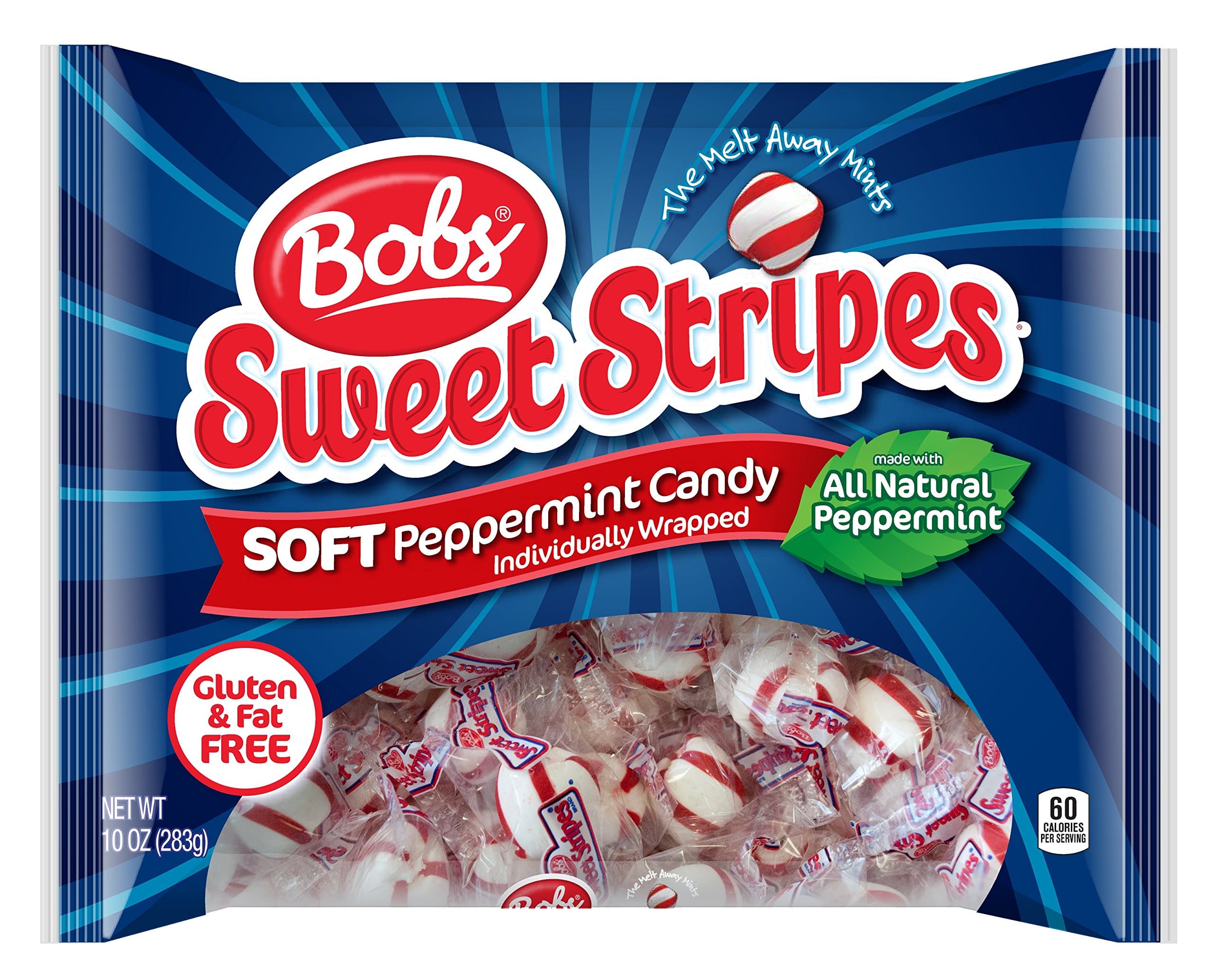 Bobs Red & White Sweet Stripes Peppermint Soft Mint Candy, 10 Ounces