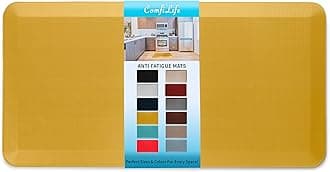ComfiLife Anti Fatigue Floor Mat – 3/4 Inch Thick Kitchen Mats for Floor, Standing Desk Mat, Kitchen Rug – Comfort at Home, Office – Durable – Stain Resistant – Non-Slip Bottom (24" x 70", Mustard)