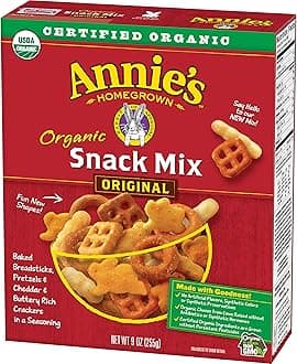 Annie's Organic Snack Mix, Original Crackers and Pretzels, 9 oz. Box (Pack of 4)