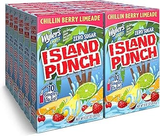 Wyler's Light Island Punch Singles to Go, Chillin Berry Limeade, 10 Sticks in each Box, Includes 12 Boxes, 120 Total Sticks
