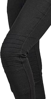 GREAT BIKERS GEARMotorcycle Motorbike Super Leggings Pants Ladies Kevlar Lined Protective Motorcycle Women Leggings with Removable CE Armour, (Short Leg)
