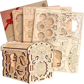 ESC WELT Secret Treasure Box 3D Wooden Puzzle - 3-In-1 Game, Gift Box for Money, Vouchers & Cards - Teenagers & Adults
