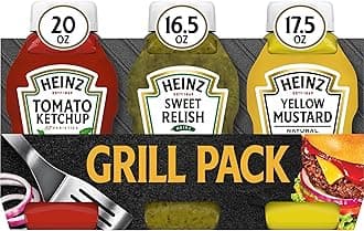 Heinz Tomato Ketchup, Sweet Relish & Yellow Mustard Grill Pack, 3 ct Pack