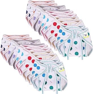 Toddylon Baby Products New Born Baby Clothes | Cloth Diapers | Langots | Nappies | Cotton | Reusable | Washable | Nappy (0-6 Months, Pack of 20)