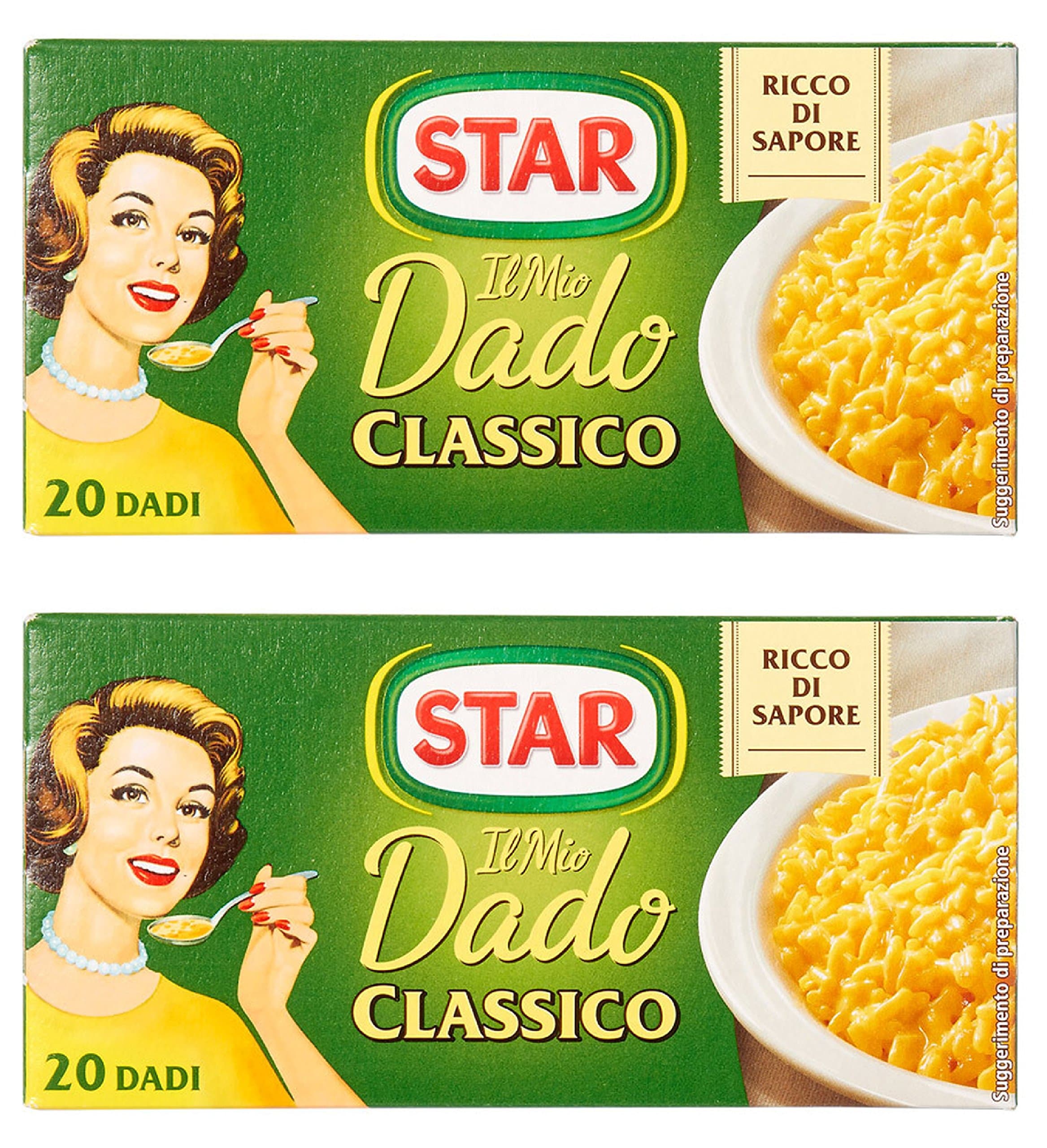 Star: "Il Mio Dado Classico" Bouillon Cubes, Classic Taste Pack of 20, 10g Each Pack of 2 [ Italian Import ]