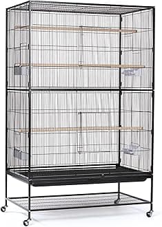 Prevue Pet Products Hendryx F050 Wrought Iron Flight Cage, X-Large, Hammertone Black
