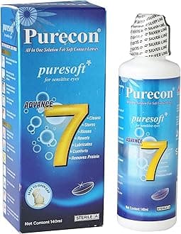 Puresoft Multi Purpose contact lense solution, Ideal For Soft Contact Lenses (120 ML)