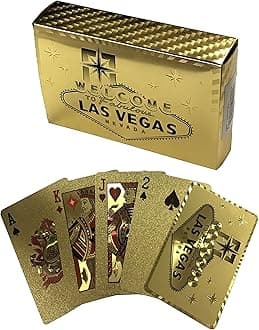 Welcome to Fabulous LAS Vegas Playing Cards in Shiny Gold (FOIL)