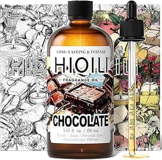 HIQILI Chocolate Fragrance Oil for DIY Candle, Soap & Bath Salts Making, Long Lasting Scents for Home Essential Oil Diffuser - 5.07 Fl Oz