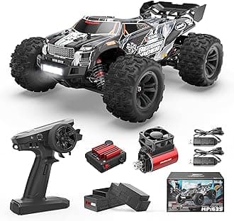 BEZGAR HP163S Fast RC Cars for Adults MAX 68KPH | 1/16 Scale Brushless RC Trucks 4x4 Offroad Waterproof | Hobby Grade High Speed Monster Truck | All Terrain Electric Remote Control Car for Boys