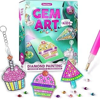 Dan&Darci Diamond Art Kit for Kids - Gem Painting - Easter Arts & Crafts Kits for Ages 6-12 - Gifts for 6, 7, 8, 9, 10, 11, 12 Year Old Boy & Girl - Girls Birthday Toys Gift Ideas - Craft Activities