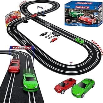 Kids Toy-Electric Powered Slot Car Race Track Set, Hot Wheels Track, Race Track Car Garage, Boys Toys, Race Tracks for kids ages 4-8, for 5 6 7 8-12 Year Old Boy Girl Best Gifts