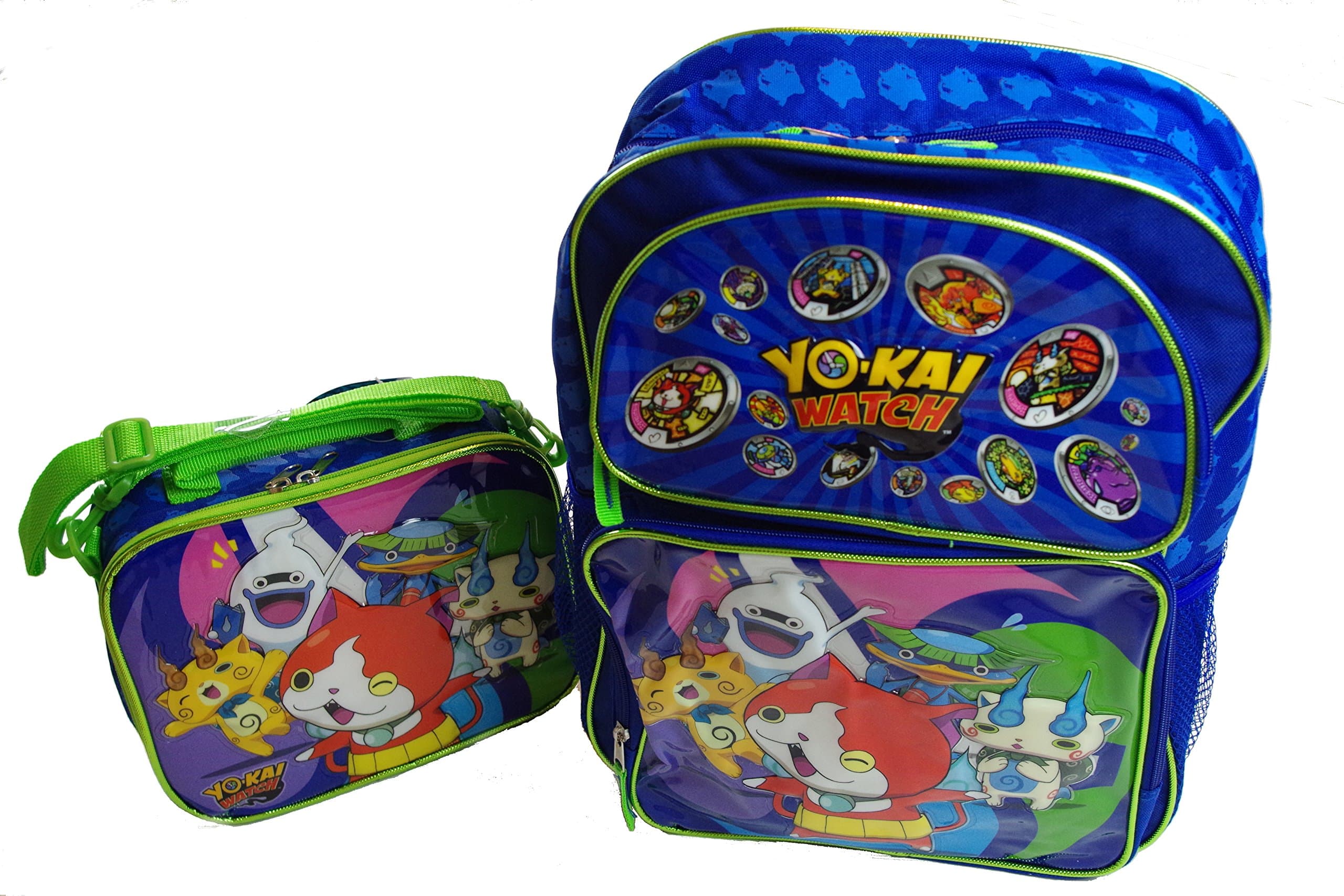 Yo Kai Watch 16" Backpack and Matching Lunch Box Combo Featuring Multiple Characters
