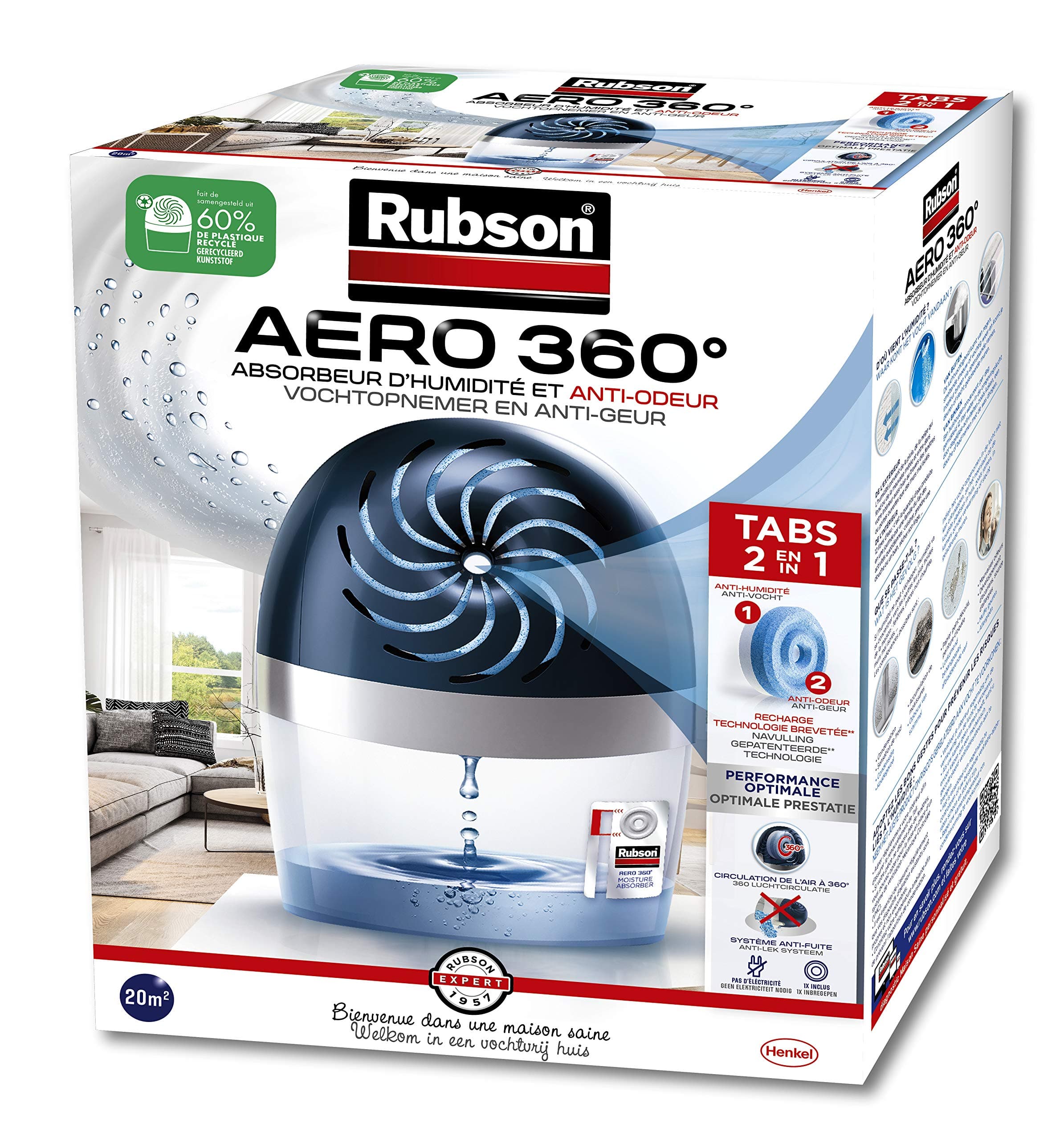 Rubson Aero 360 Luftentfeuchter, 20 m²