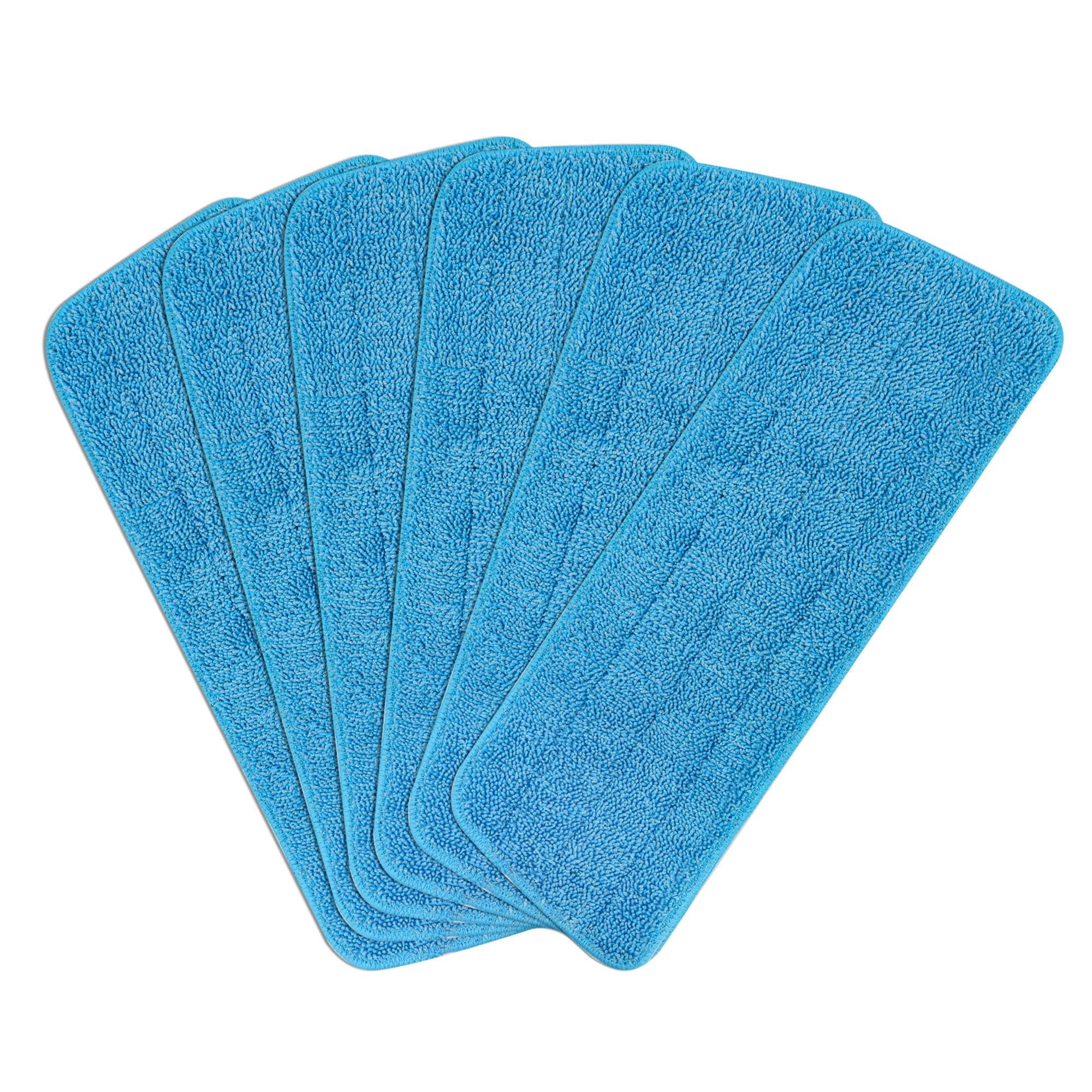 Mooerca6pcs Microfiber Spray Mop Replacement Heads for Wet/Dry Mops Flat Replacement Heads for Floor Cleaning and Scrubbing Microfiber Pros Reusable Mop Pads Compatible with Bona Floor Care System