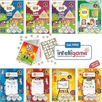 LKG Kids (3-5 Years) 624 Pages CBSE 8 Books ACE Early Learning Activity Worksheets & Writing Practice Lower Kindergarten School All in One English, Mathematics, Hindi, General Knowledge / EVS (PP 1)