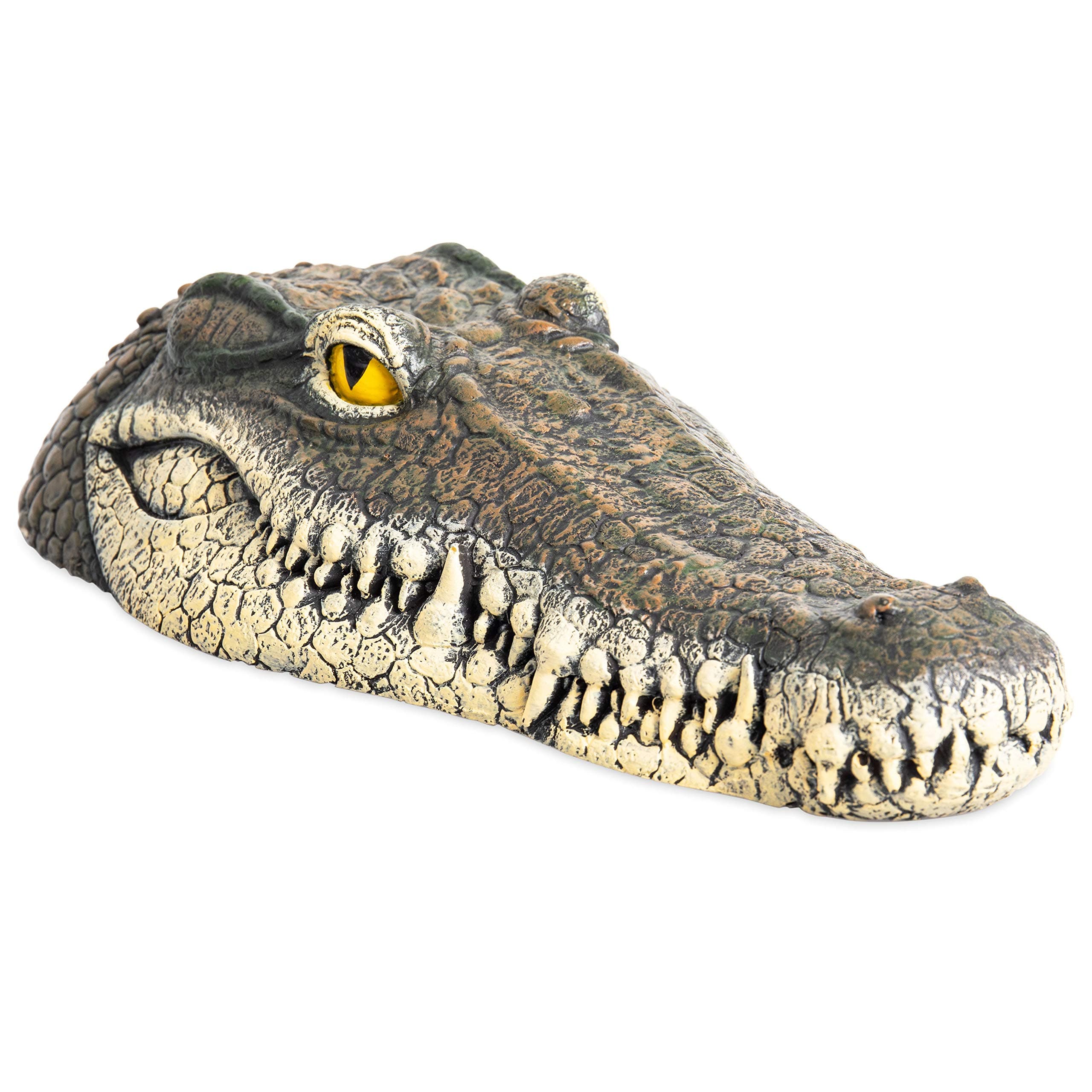 Alligator Pool Float Prank Stuff (13 x 6 x 3 Inches) - Decor for Goose, Predator, Heron Control - No Remote Control Alligator Head