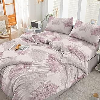 3PCS Double Duvet Cover Set, 100% Egyptian Cotton, 400 Thread Count, Floral Printed Double Bedding Set with Pillowcase