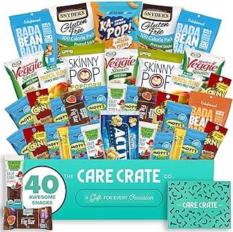 Gluten Free Healthy Snacks Variety Pack - Low Carb, Vegan treats for Adults and Kids - Organic, Dairy Free, Keto and Paleo Options - Assorted 40 Pack Gift Box