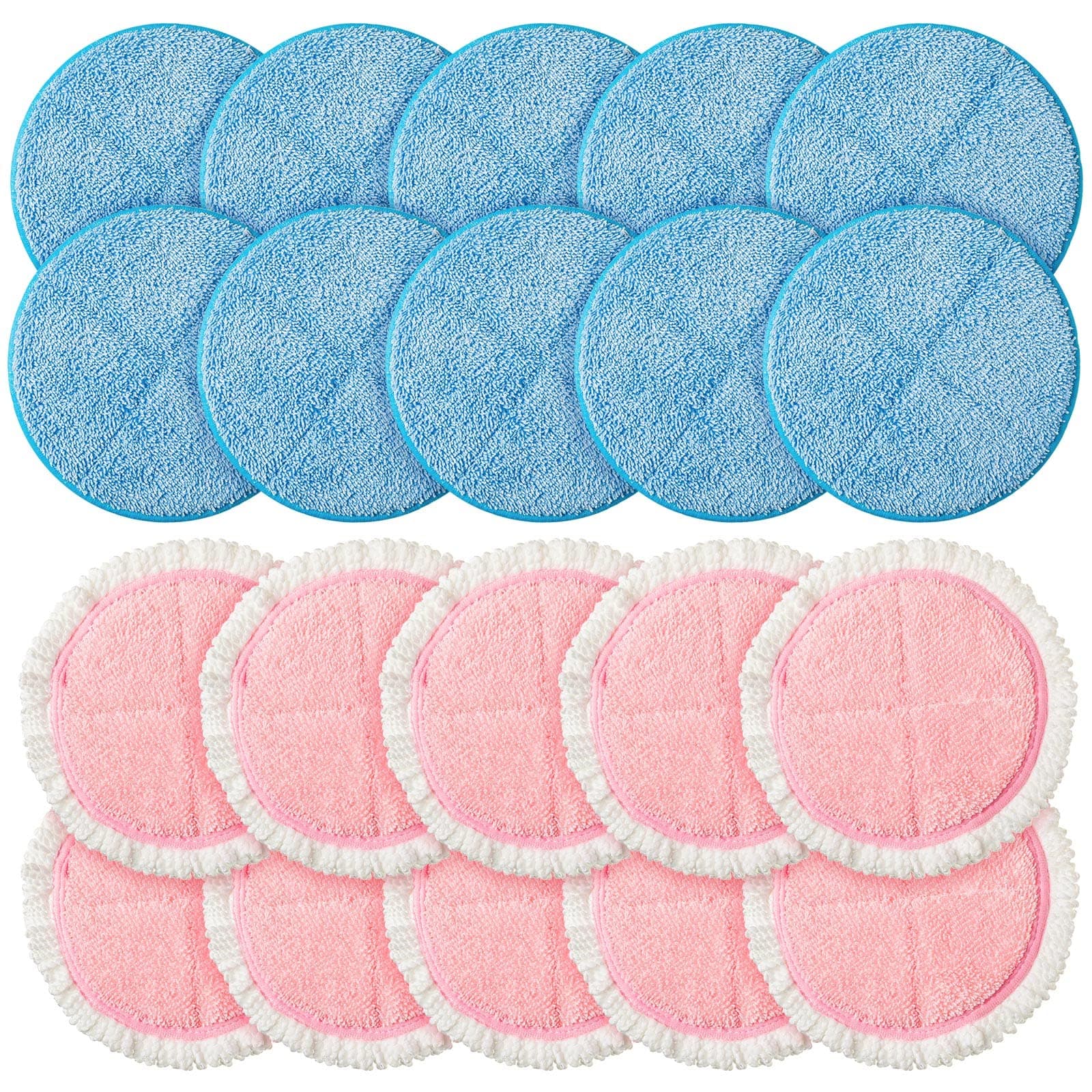 20 Pack Electric Mop Pads Spin Replacement 7.28 Inch Round Mop Pads for Floor Cleaning Reusable Washable Electric Spin Replacement Supplies for Kitchen Floor Cleaning(Classic Color)