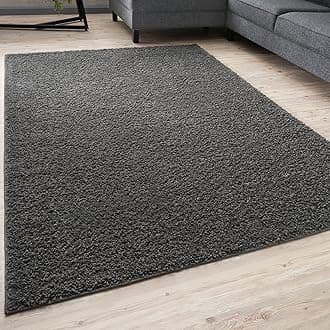 THE RUGS Living Room Rug - Shaggy Soft And Elegant Carpets For The Bedrooms And Kitchen, Easy To Clean, Many Different Sizes (80x300 cm, Dark Grey)