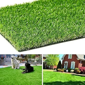 AYOHA Artificial Turf 3 ft x 3 ft with Drainage, 1.38 Inch Realistic Fake Grass Rug Indoor Outdoor Lawn Landscape for Garden, Balcony, Patio, Synthetic Grass Mat for Dogs, Customized