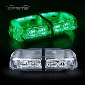 Xprite Gen 3 Green 36 LED 18 Watts Roof Top Hign Intensity Law Enforcement Emergency Hazard Warning LED Mini Bar Strobe Light with Magnetic Base