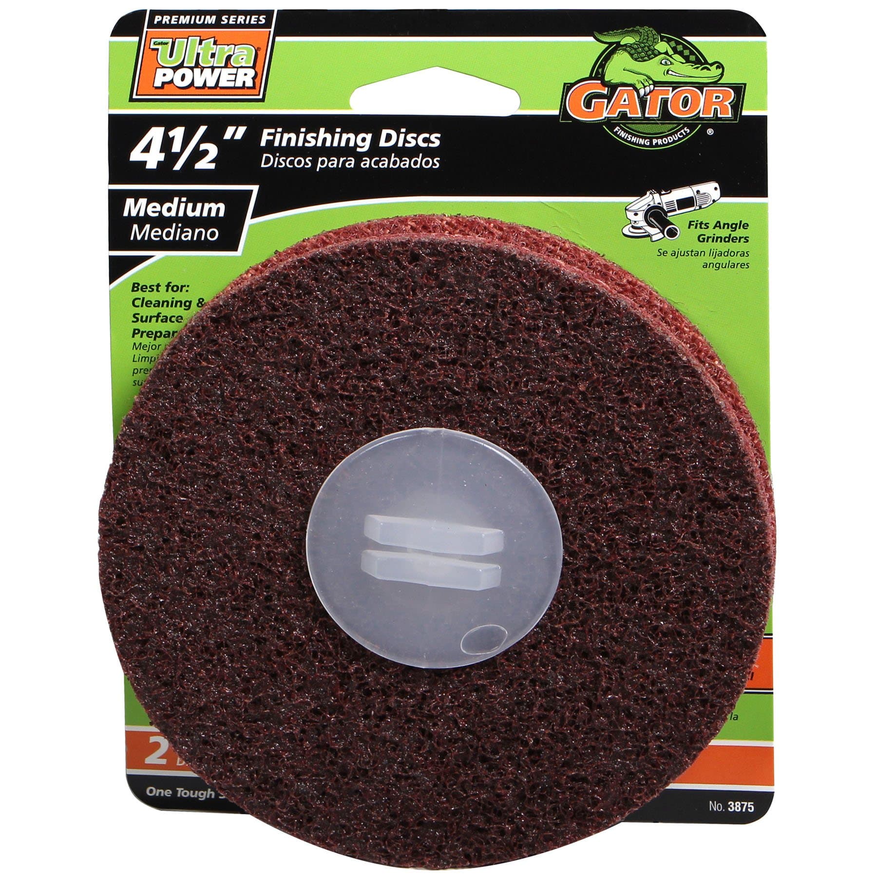 Gator Finishing 3875 Surface Conditioning Discs Medium (2 Pack), 4.5"