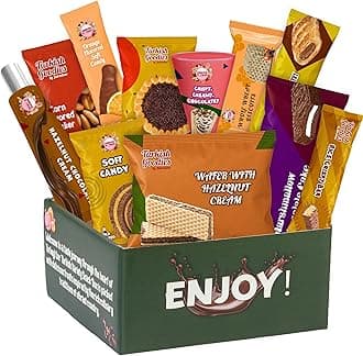 Turkish Goodies Snack Box - Snack From Around The World Box - Exotic Foreign Snacks & Candy - International Snack Box for College, Office, or Dorm – 11 Full-Sized Snacks