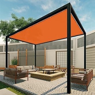 Patio Paradise 9' x 34' Sun Shade Cloth with Grommets Rectangle Shade Sail Straight Edge, Outdoor Patio Shade Canopy Pergola Cover UV Block Fabric for Backyard Deck Garden Activities, Orange