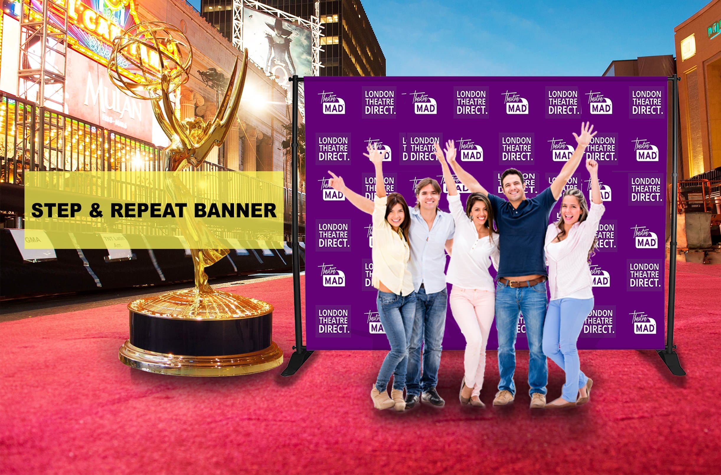 Custom Vinyl Step and Repeat Banners - 8ft X 8ft by BannerWorld