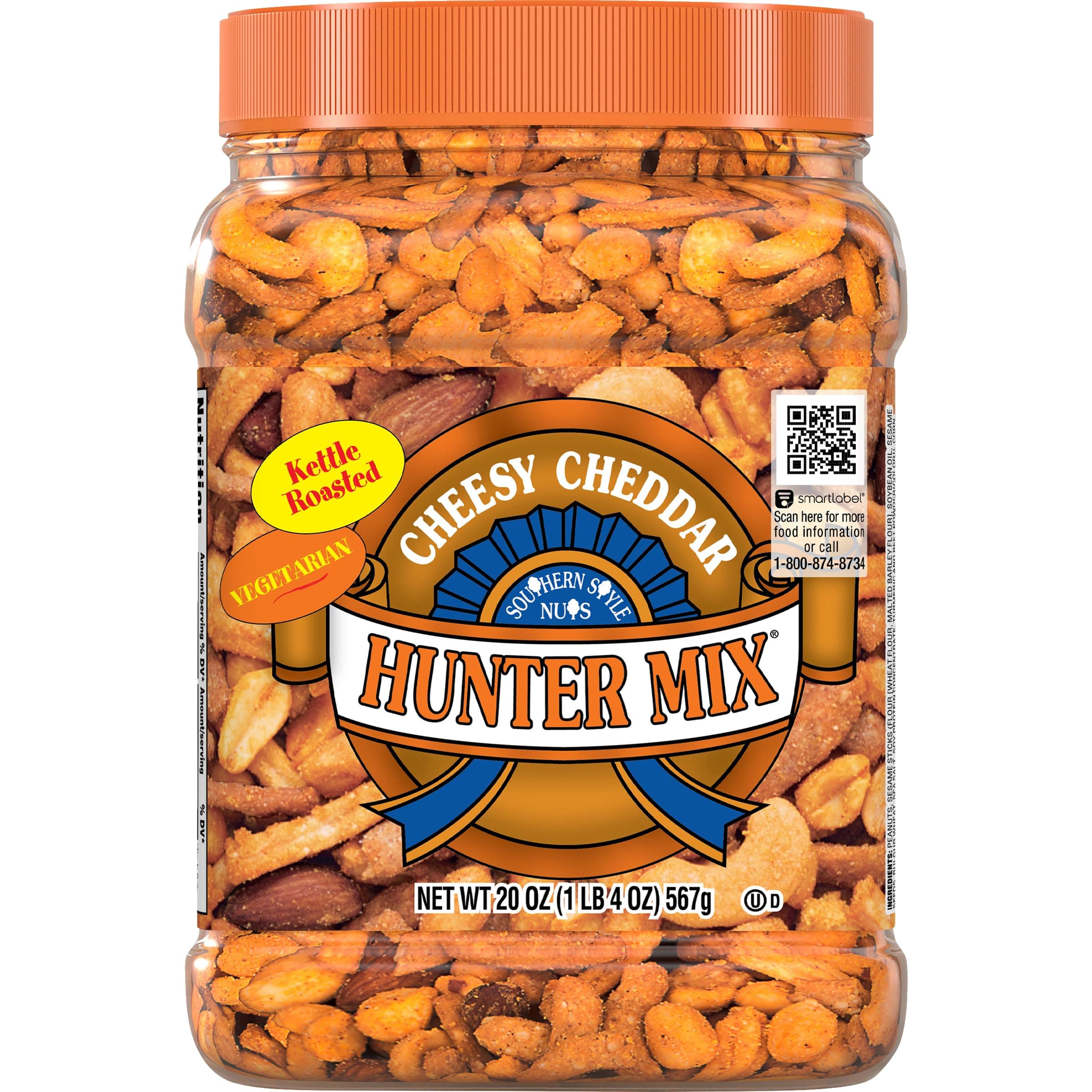 Cheesy Cheddar Hunter Bulk Trail Mix, 20 oz (Pack of 1), Roasted Peanuts, Sesame Sticks, Corn Sticks, Almonds & Cashews, Mixed Nuts, Snacks for Adults & Kids