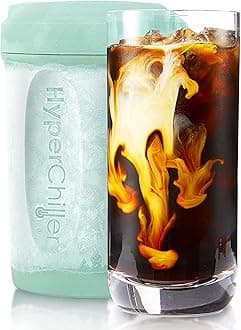 HyperChiller HC2M# Patented Iced Coffee/Beverage Cooler, NEW, IMPROVED,STRONGER AND MORE DURABLE! Ready in One Minute, Reusable for Iced Tea, Wine, Spirits, Alcohol, Juice, 12.5 Oz, Spearmint