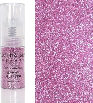 30 Grams Loose Glitter Spray - Holographic Glitter Spray - Cosmetic Grade - Makeup Face Body Nail Festival Rave Beauty Craft (Pink)
