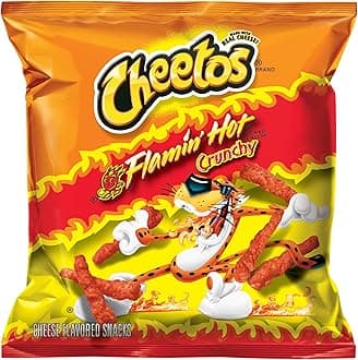 Cheetos Crunchy Flamin' Hot Cheese Flavored Snacks, 1 Ounce (Pack of 44)