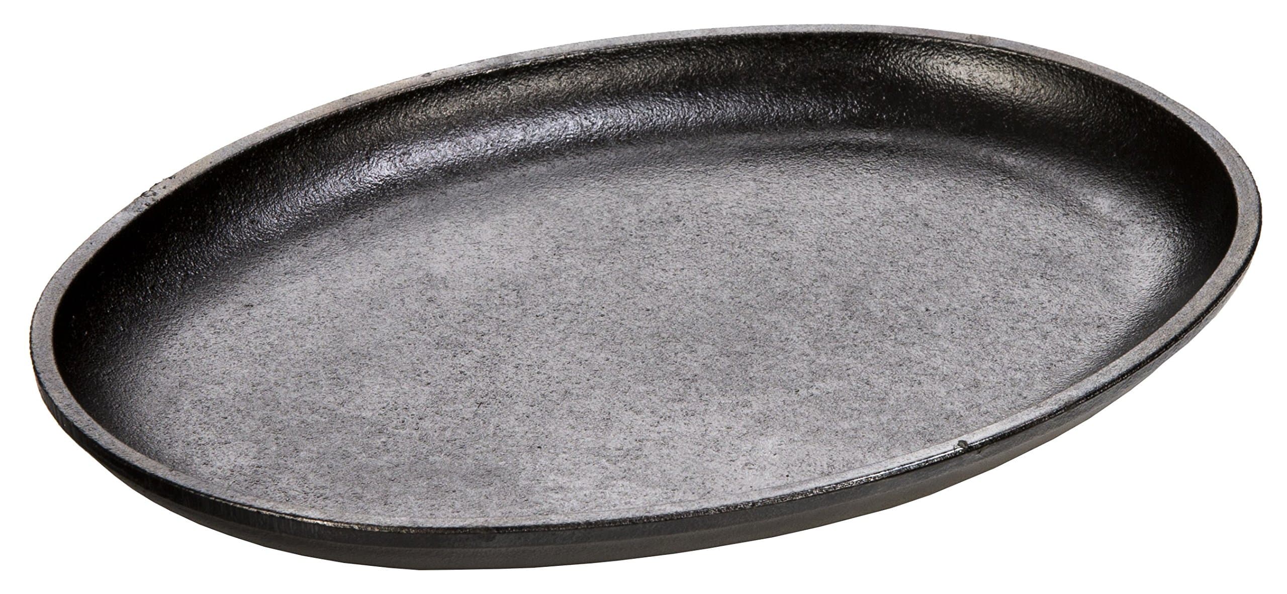 Lodge Cast Iron Handleless Oval Serving Griddle USA, 25.4 x 19.05 cm / 10 x 7.5 inch