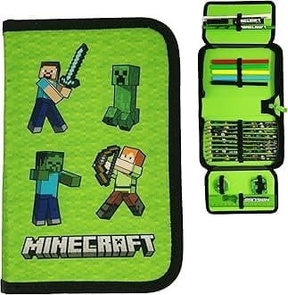 Minecraft Children'S Pencil Case, School Pencil, Filled Stationery (Steve Alex) (Alex Steve)