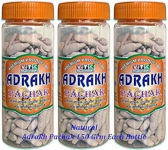 VTC MUKHWAS Adrak Pachak Slice 450gm Ginger Candy, Chatpata Pachak Churan, Digestive Ginger Dry Ginger Pack of 3