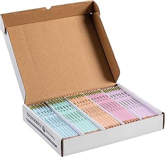 Wood-Cased Pencils, Pre-Sharpened, 2 HB Soft, Pastel Colors, 150 Count