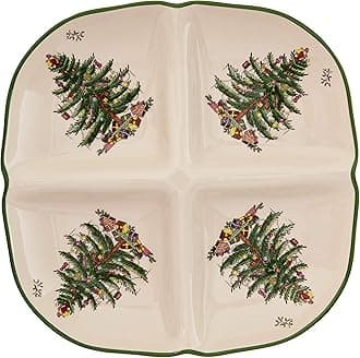 Spode Christmas Tree Sculpted 4 Section Tray