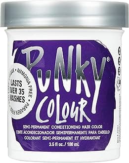 Punky Plum Semi Permanent Hair Color - Vegan & Cruelty-Free Conditioning Hair Dye, Lasts Up to 35 Washes, 3.5 fl oz