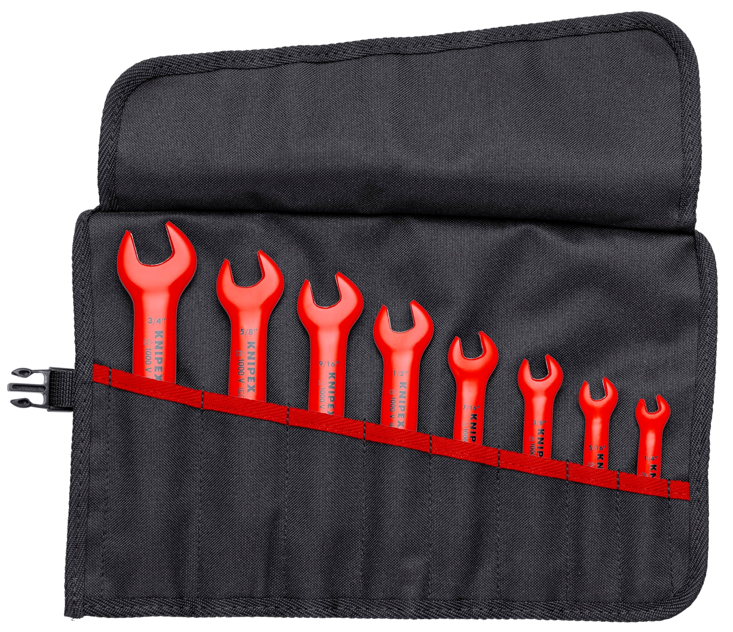 8 Pc Open End Wrench Set, SAE, 1000V Insulated