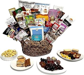 Easter Gourmet Gift Basket with Chocolate, Cookies, Candy, and Snacks. Hand-Crafted with premium foods for Kids, Men, Women, Friends, Family, and Teens (38 Piece)