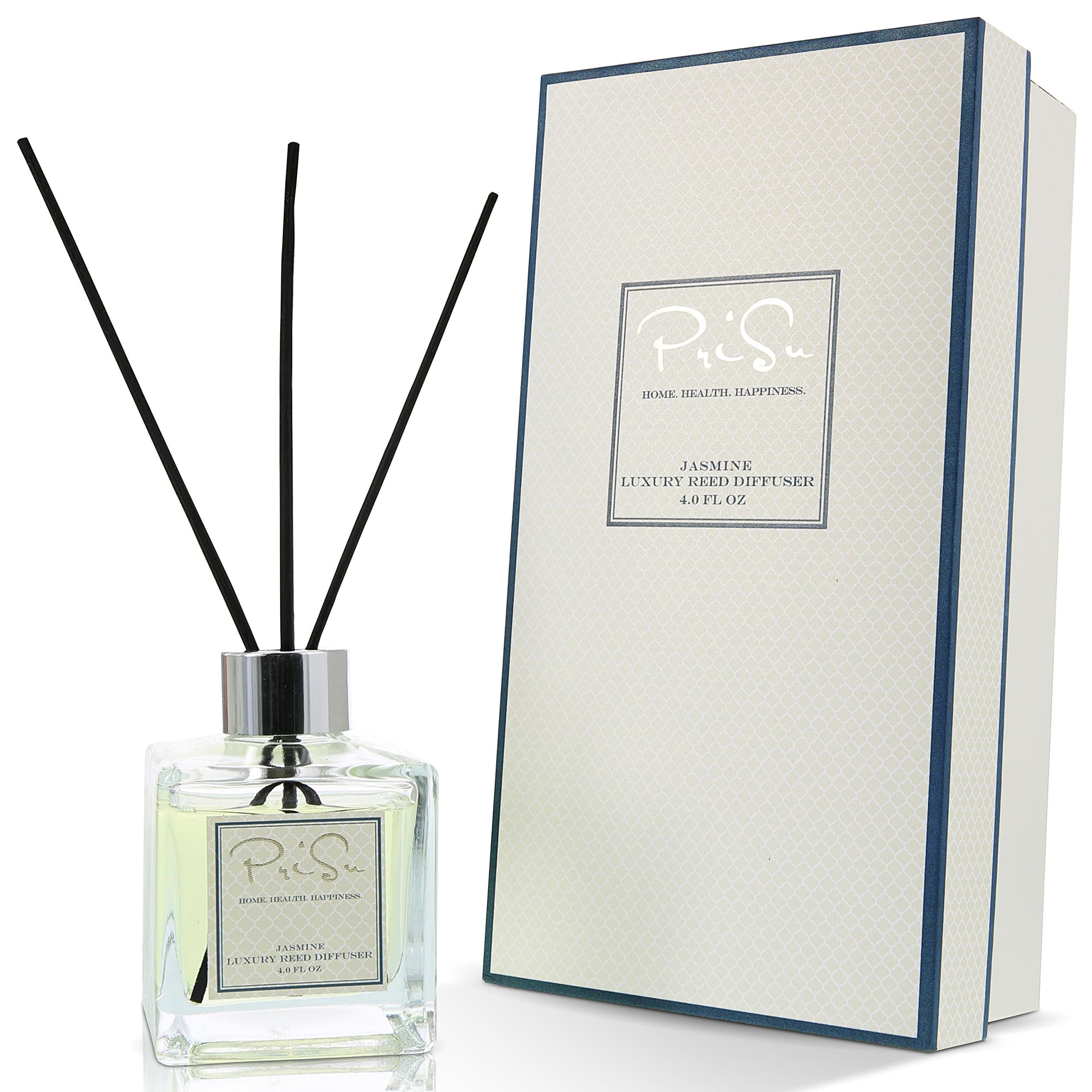 PriSu Reed Diffuser Scented Essential Oil - Natural Long Lasting Home Fragrance 112ml (Jasmine)
