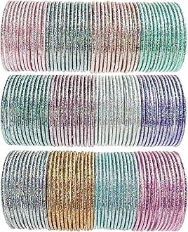 Multicolor traditional Glass bangles chudi set of 144 for womens and girls