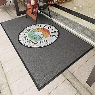 Custom Logo Commercial Grade Area Rugs Indoor Outdoor Door Mats Non-Slip Quick Drying Washable Entryway Carpet for Home, Garden, Office, Hotel 50-80cm