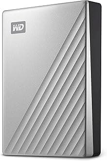 2TB My Passport Ultra for Mac Silver Portable External Hard Drive, USB-C - WDBKYJ0020BSL-WESN